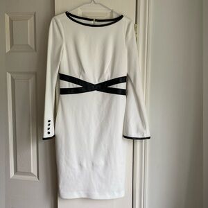 NWOT Calvin Klein White Dress with Black Accents